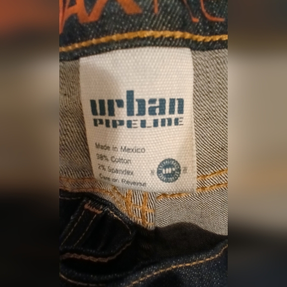 Urban Pipeline men's 36×30 max flex slim straight leg blue jeans denim - Picture 3 of 7